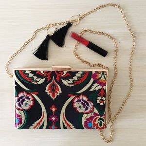 TJ Max Vibrant Embroidered Clutch